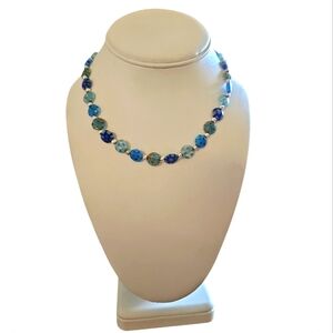 Vintage Millefiori Glass Beads Choker Necklace.